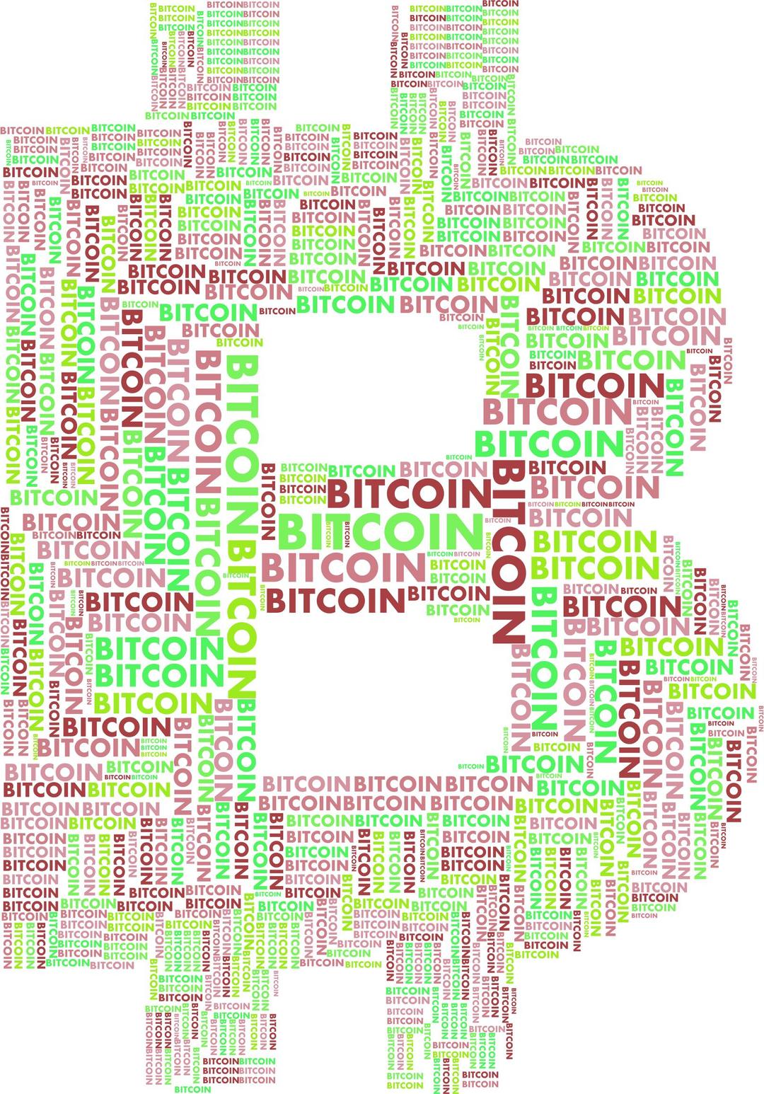 Bitcoin Logo Word Cloud Variation 2 No Background png transparent
