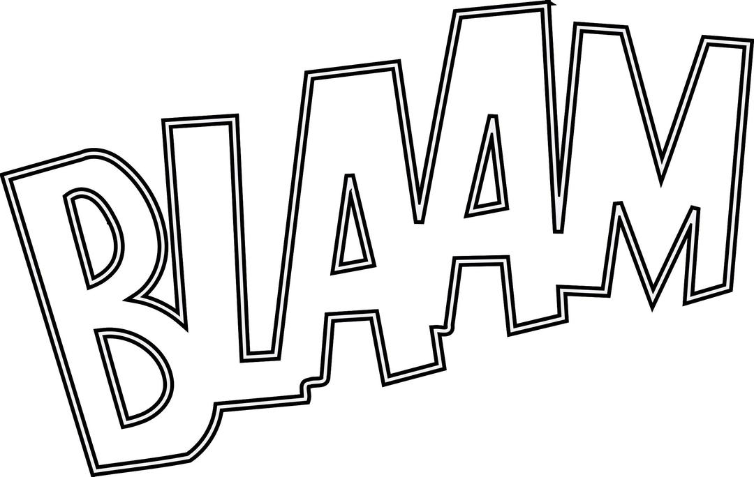 BLAAM outlined png transparent
