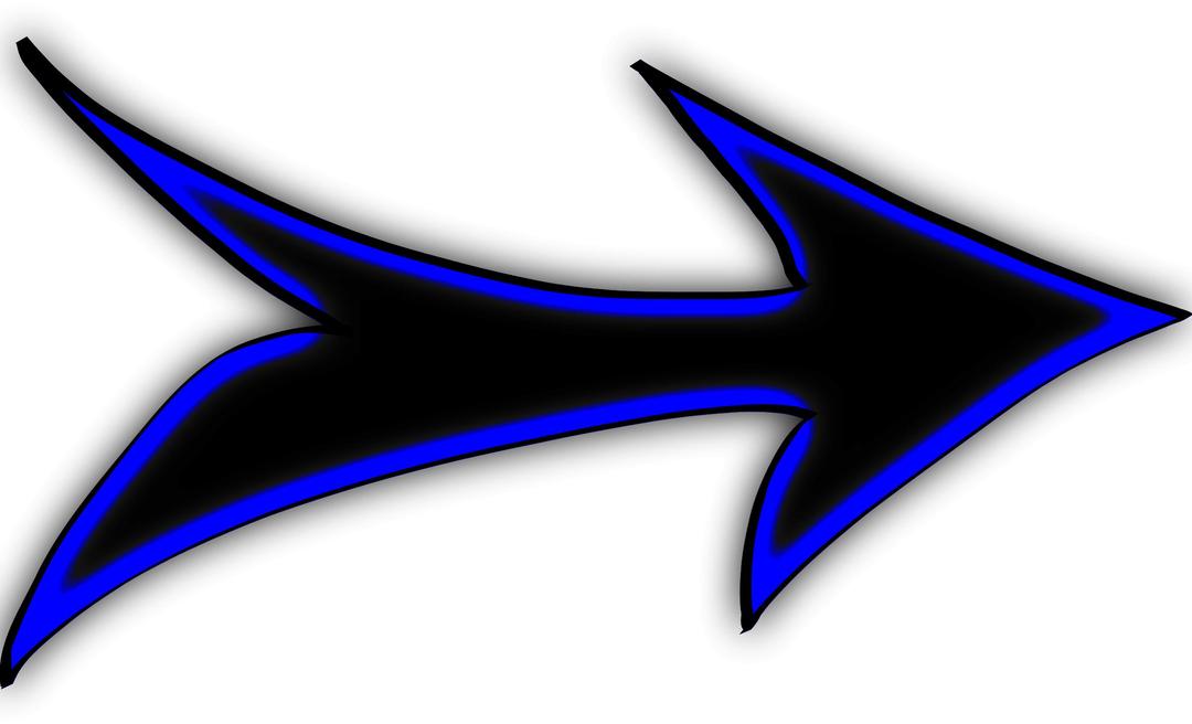 Black and Blue Arrow png transparent