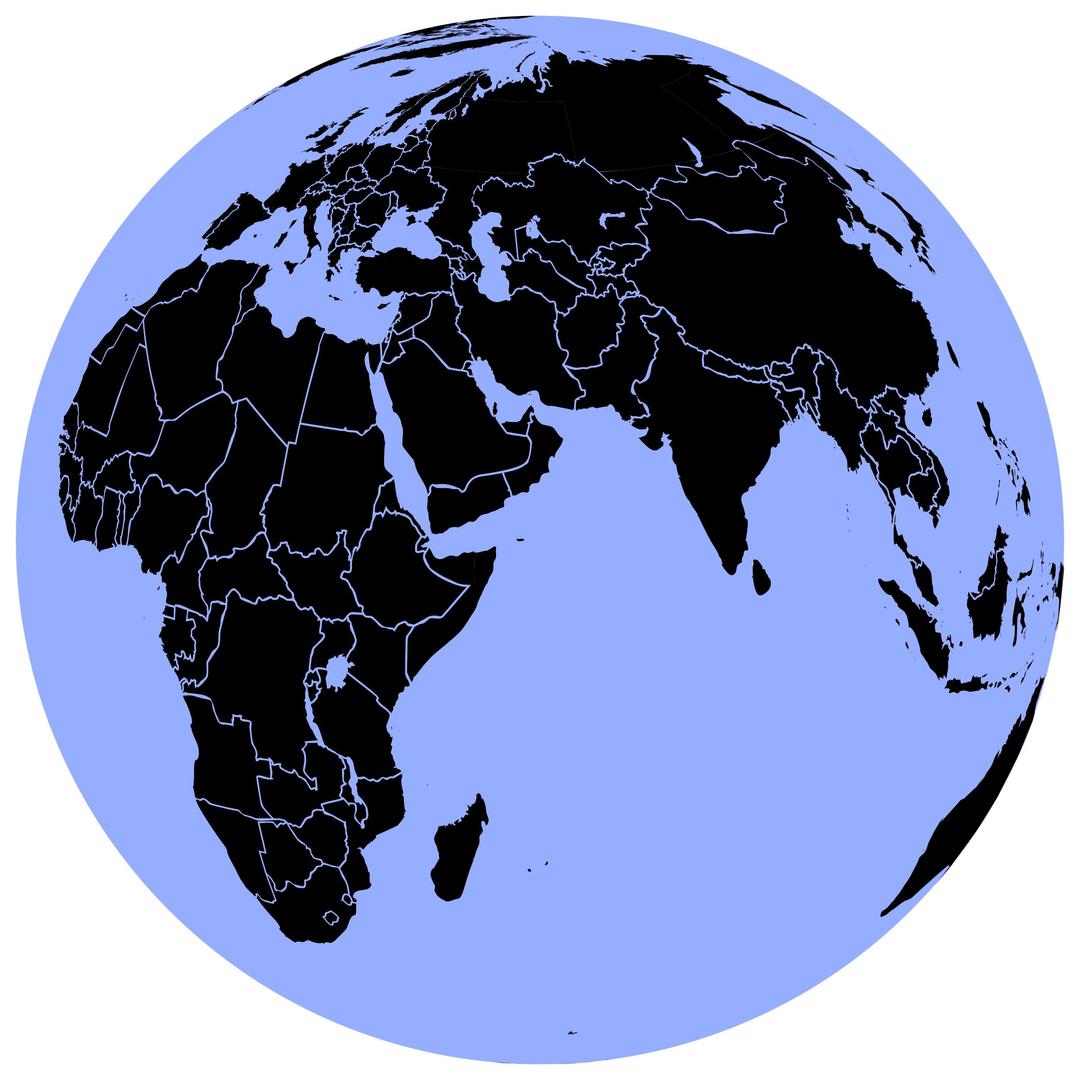 Black And Blue Globe png transparent