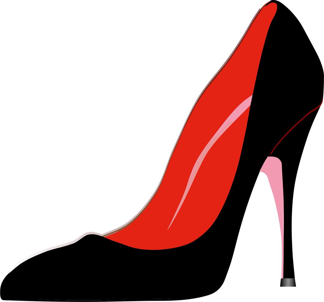 Black And Red Womans Shoe png transparent