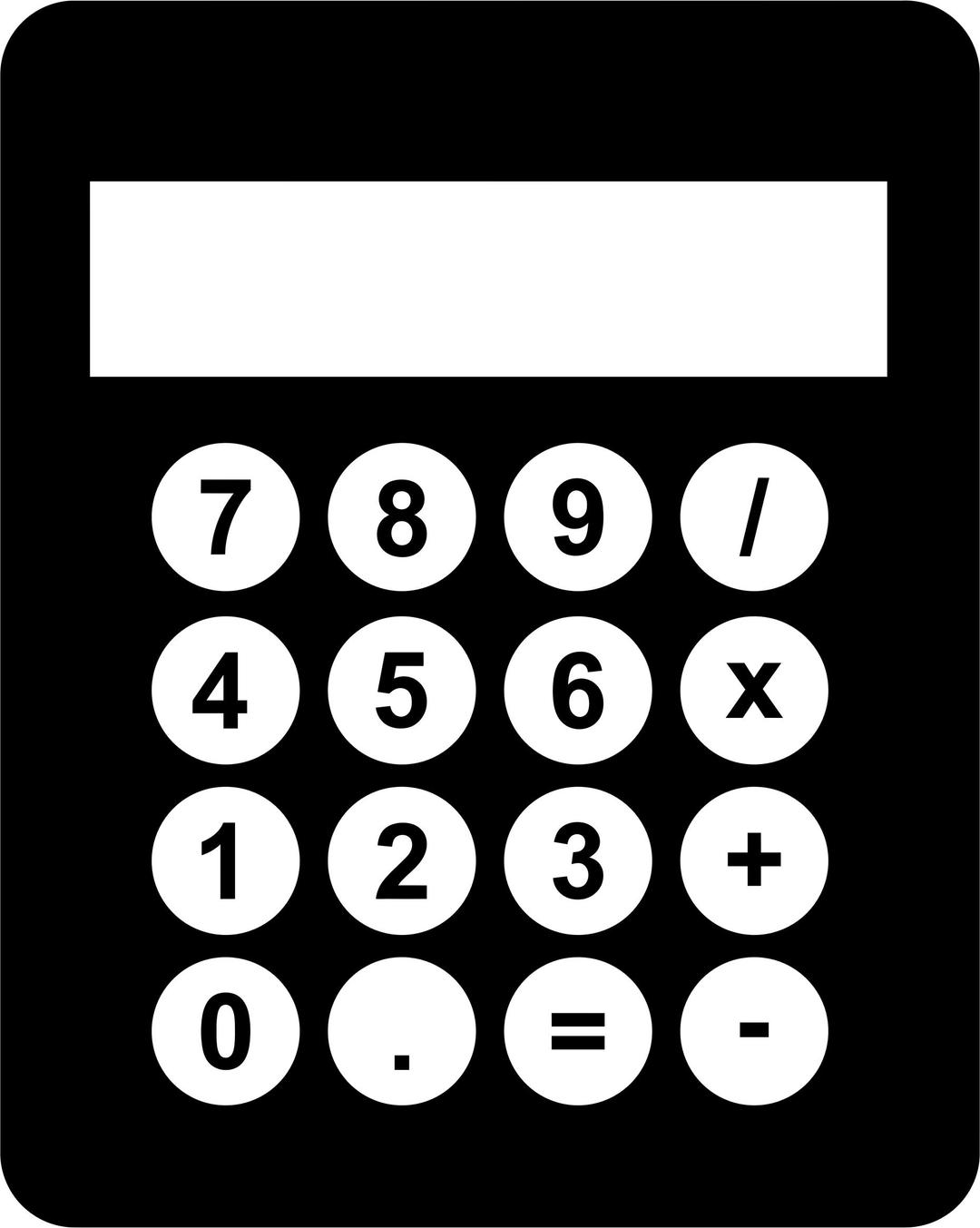 Black And White Calculator png transparent