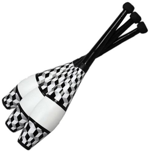 Black and White Juggling Clubs png transparent