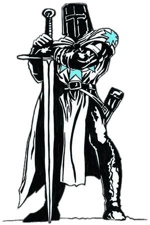 Black and White Knight png transparent