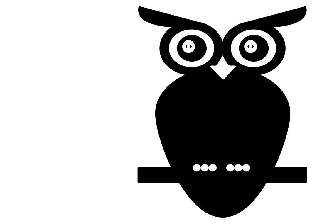 Black and White Owl png transparent