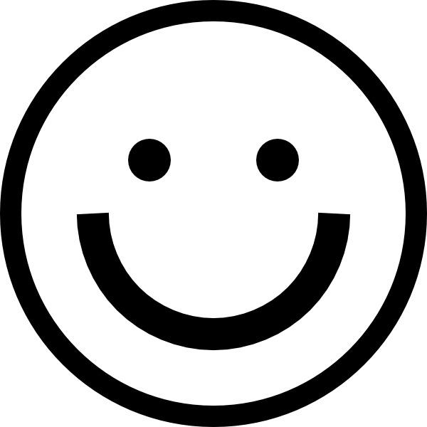 Black and White Smiley png transparent