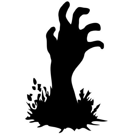 Black and White Zombie Hand Clipart png transparent