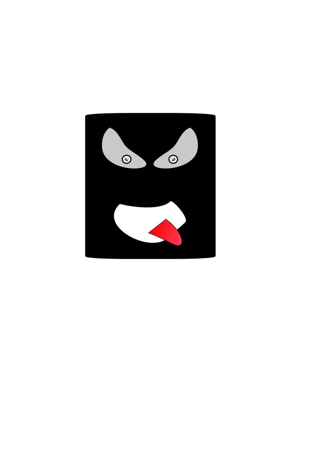 Black angry canman png transparent