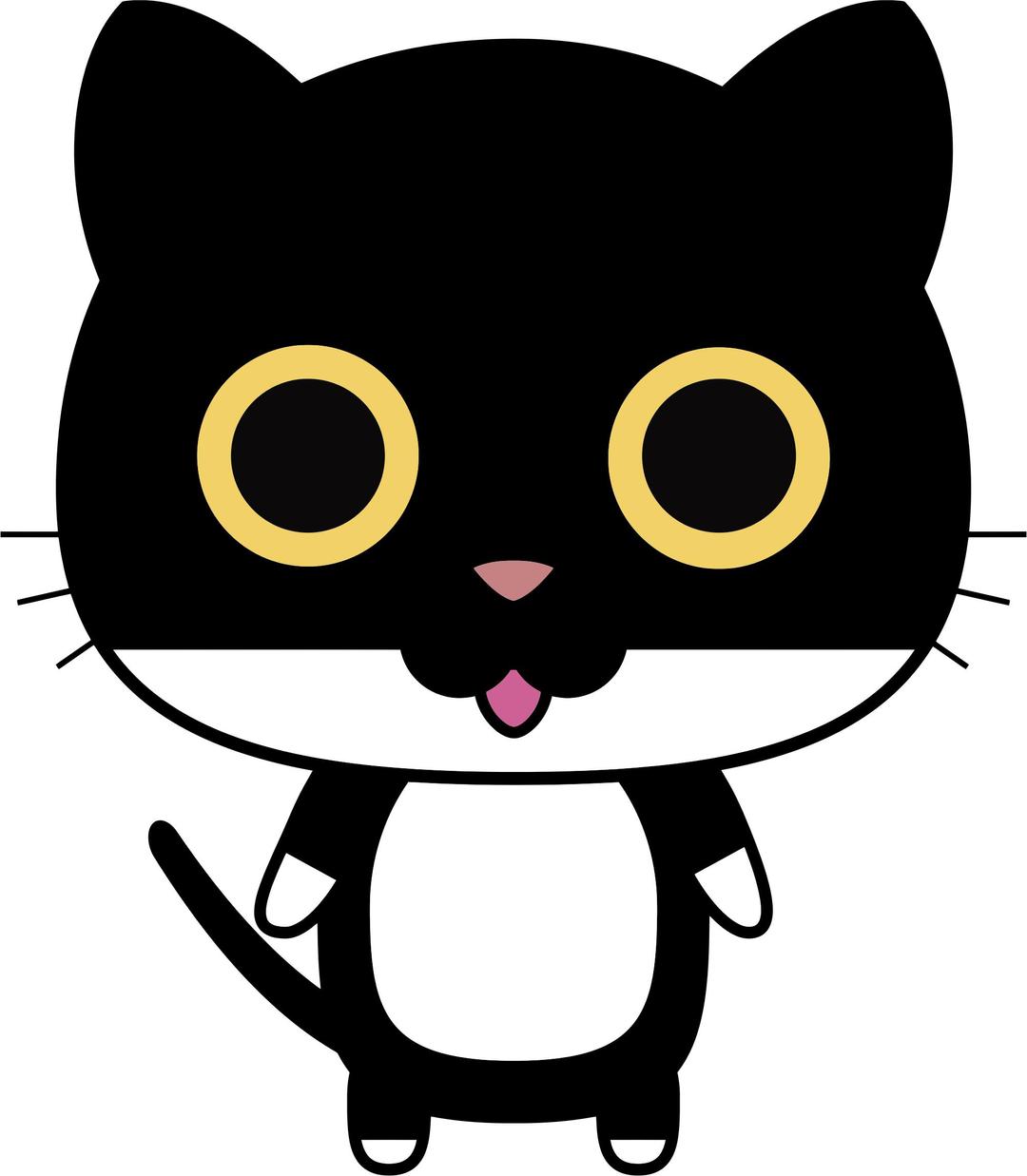 Black Anthropomorphic Cat png transparent
