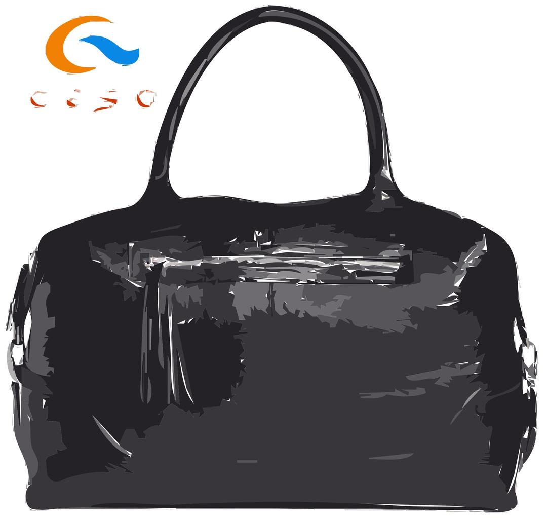 Black Bag with logo png transparent