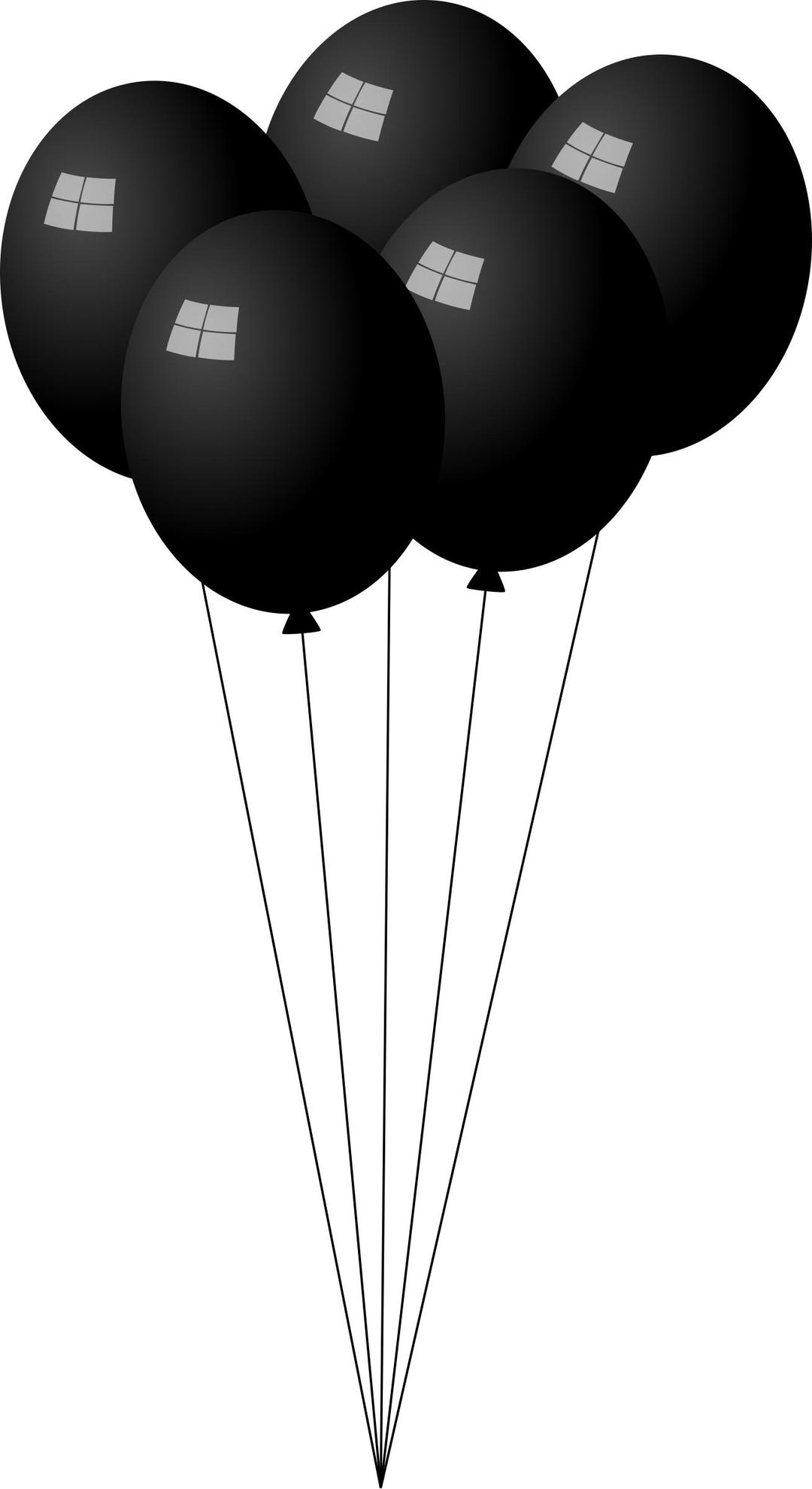 Black Balloons png transparent