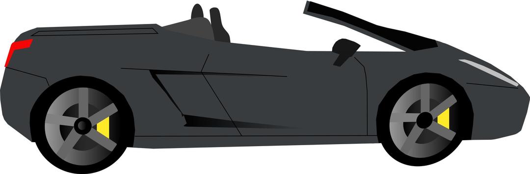 Black Cabrio Side View png transparent