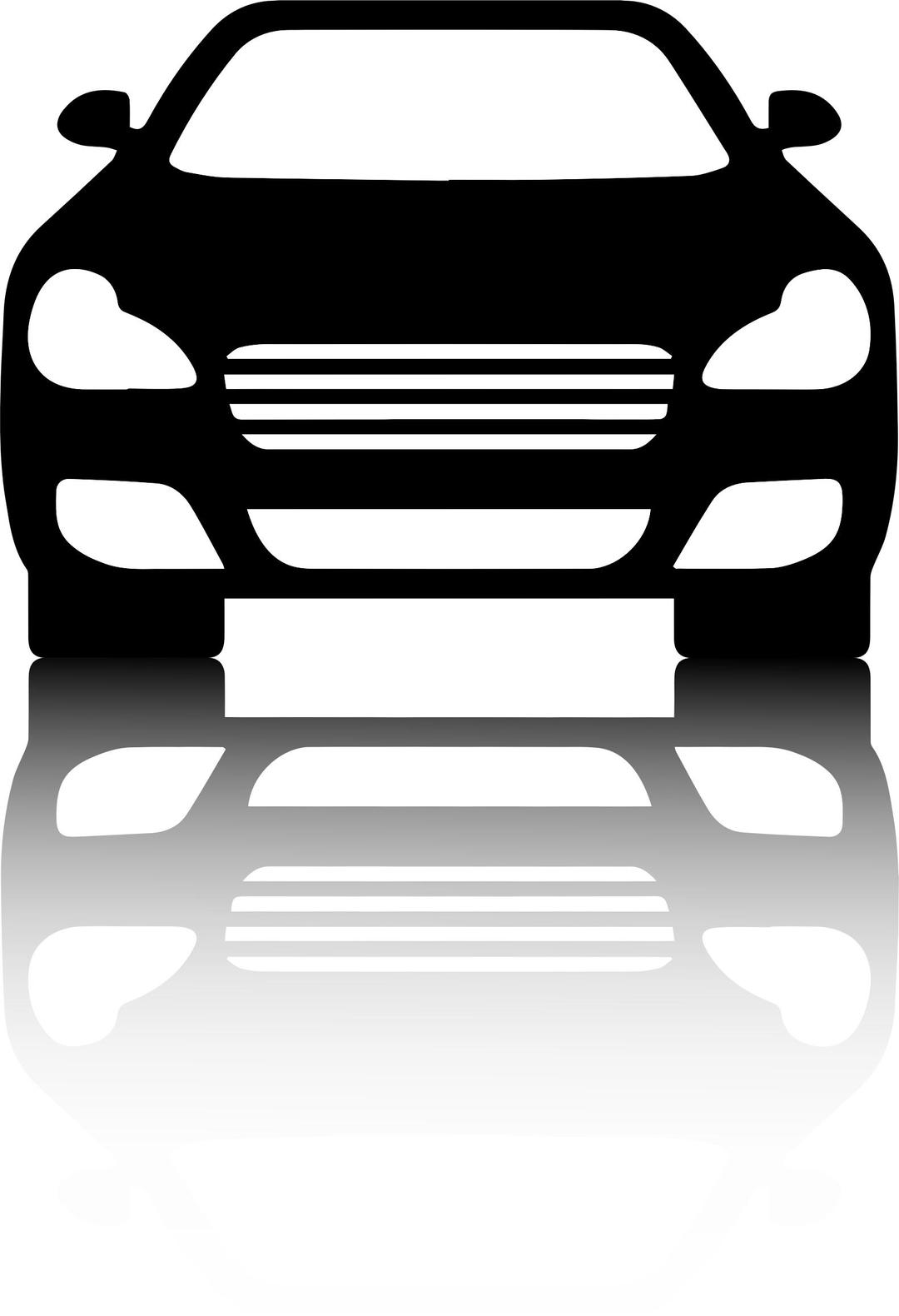 Black Car Front View With Shadow png transparent