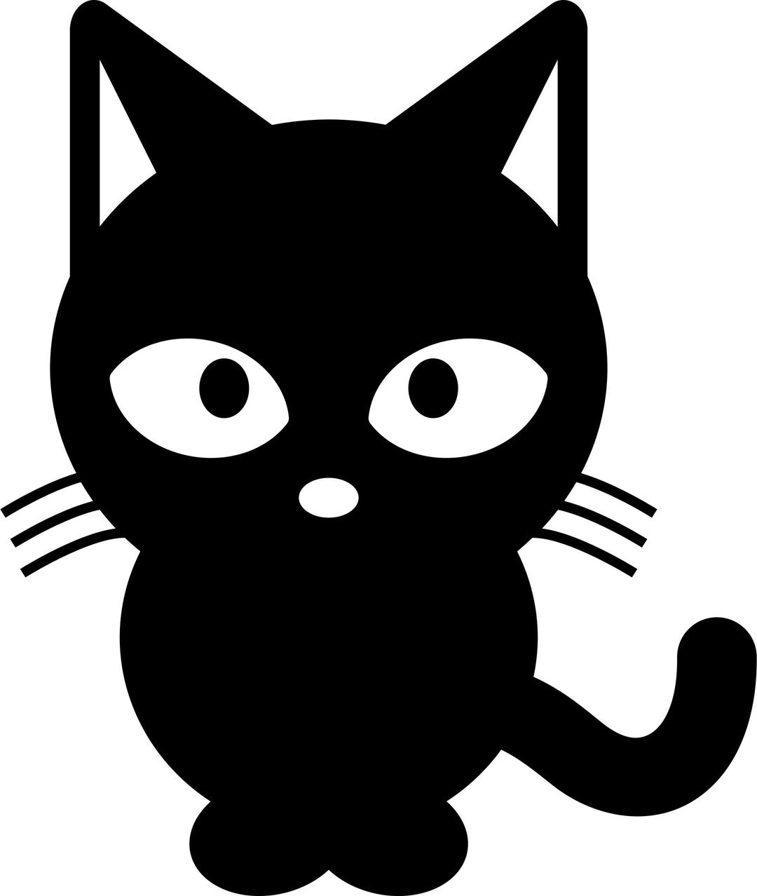 Black Cat (black-and-white) png transparent