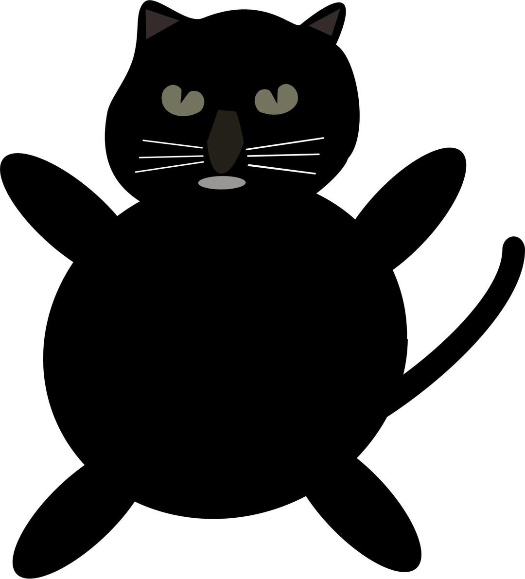 black cat cartoon png transparent