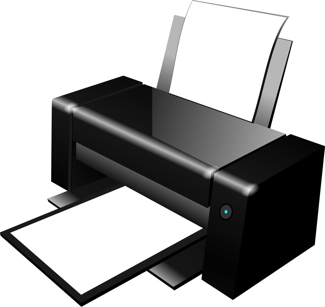 Black Clipart Printer png transparent