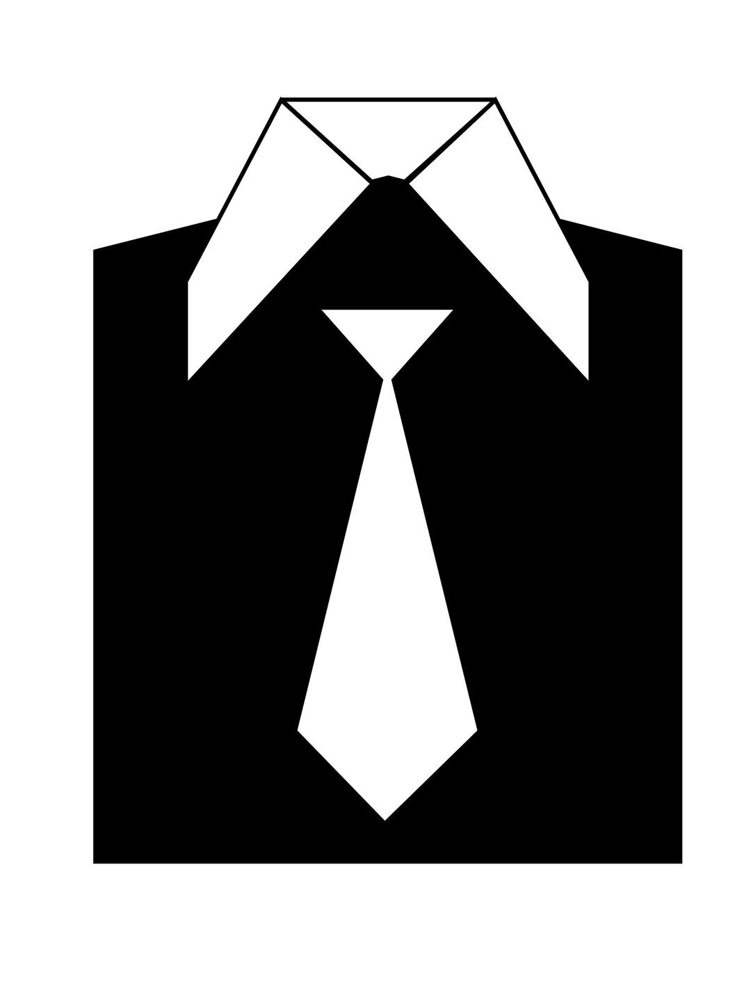 Black coat suit icon b/w png transparent