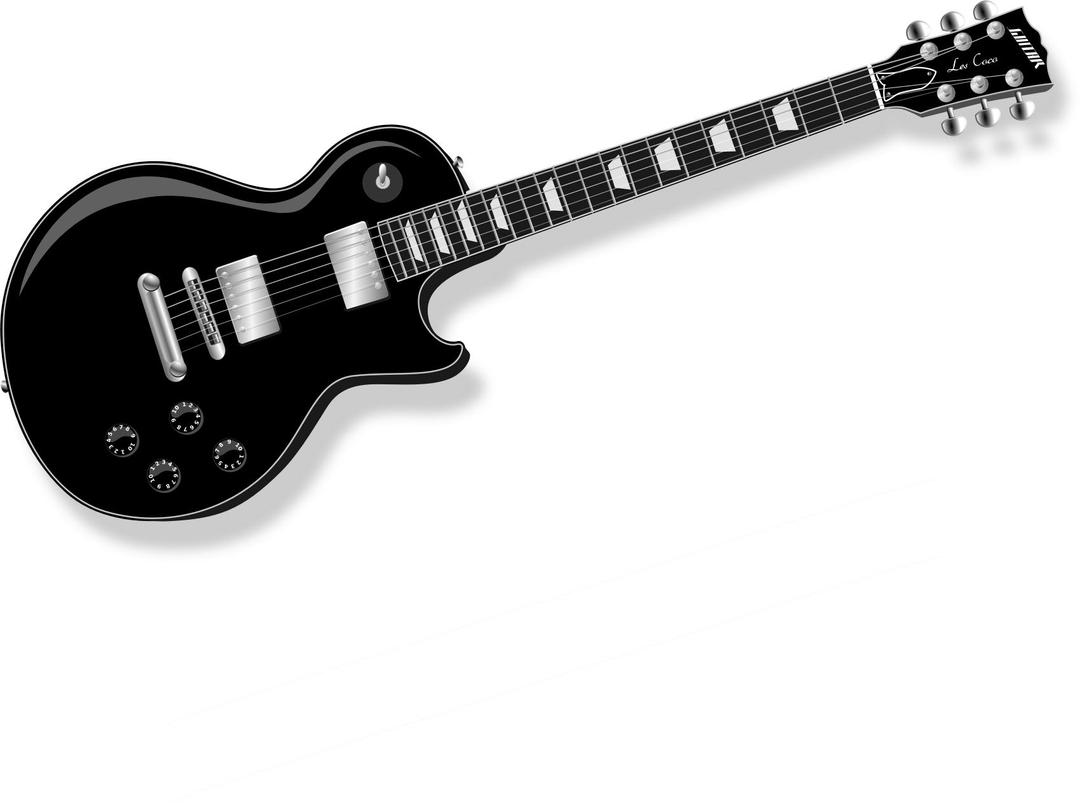 black electric guitar png transparent
