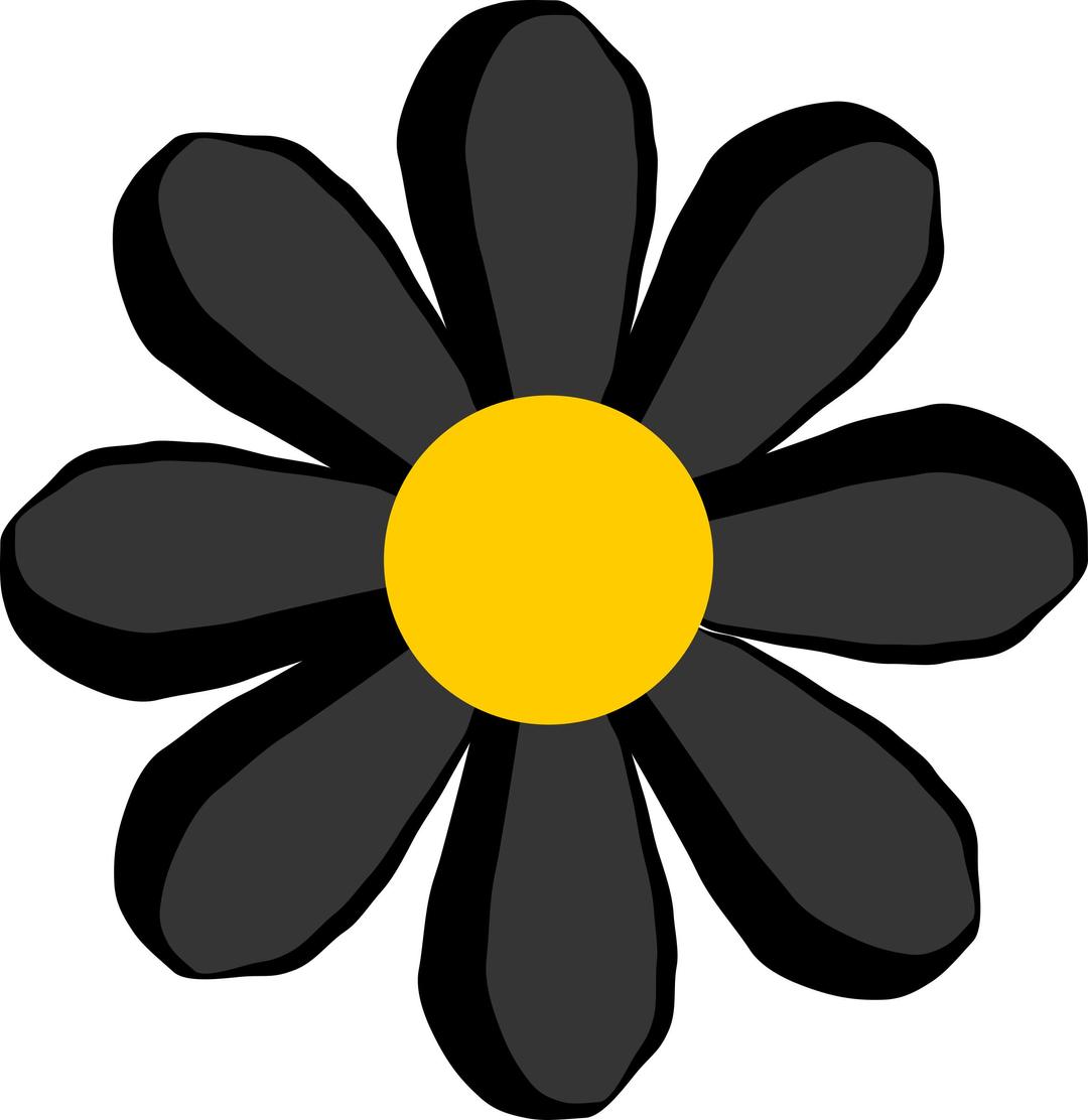 Black Flower png transparent