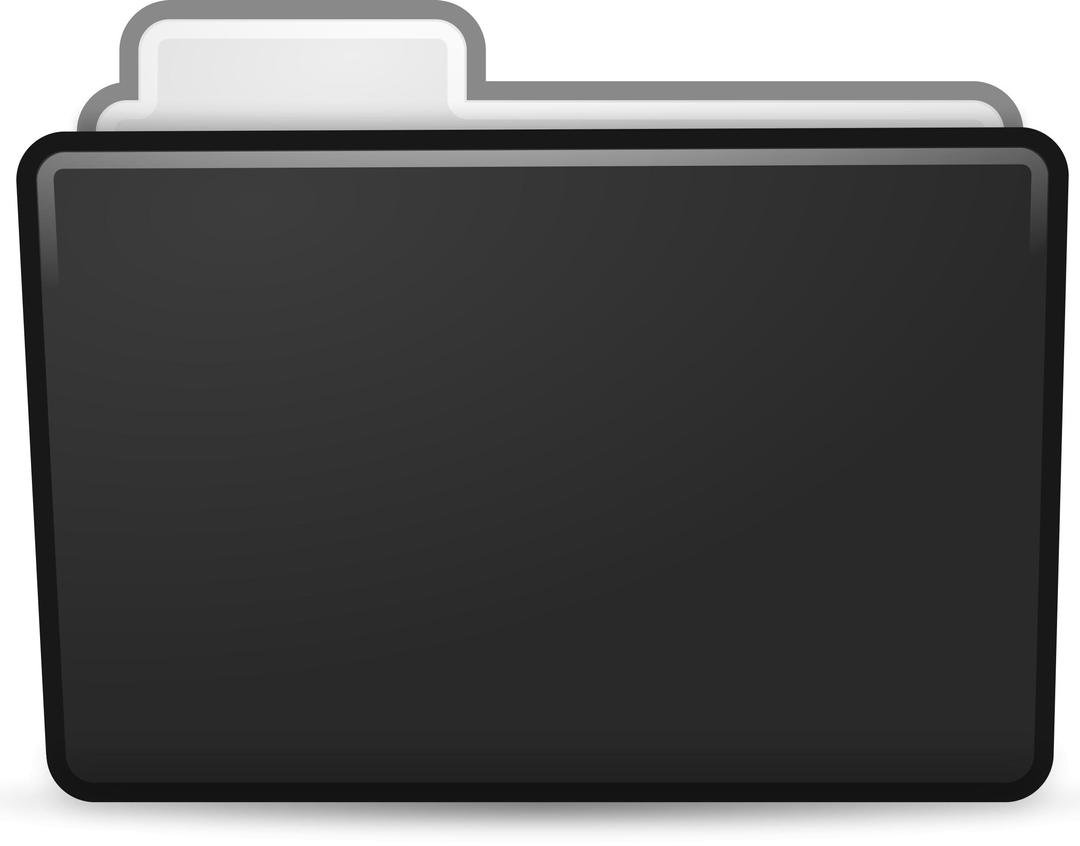 Black Folder Icon png transparent