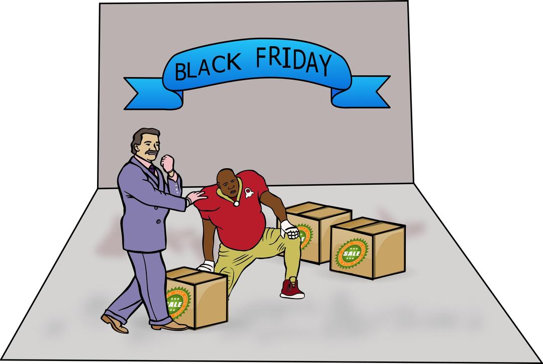 Black Friday Shoppers png transparent