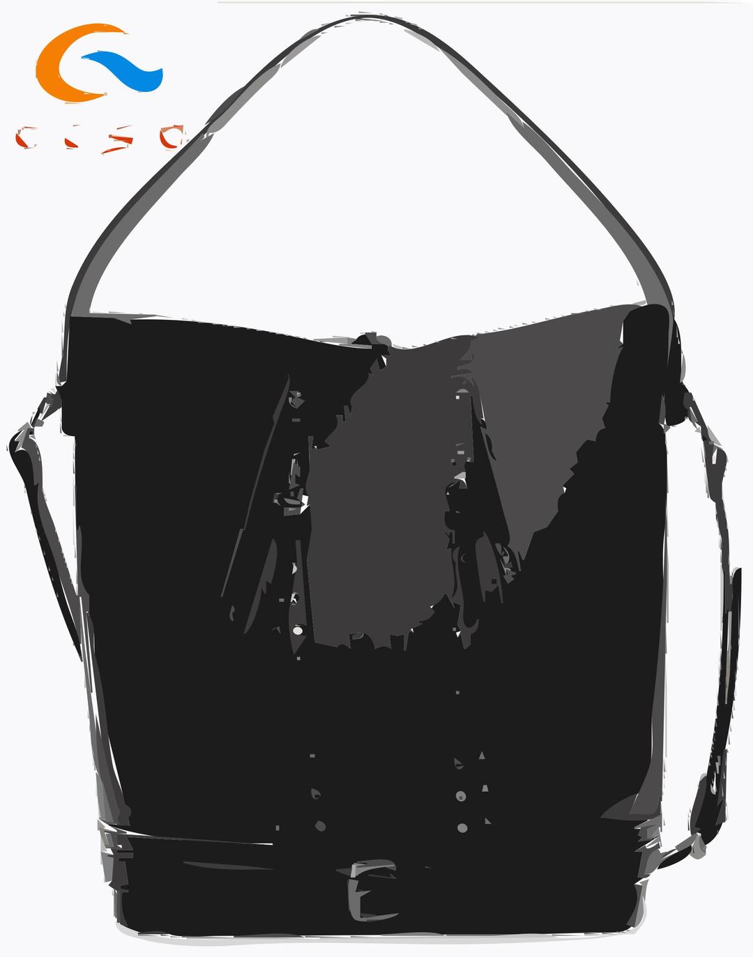 Black handbag png transparent