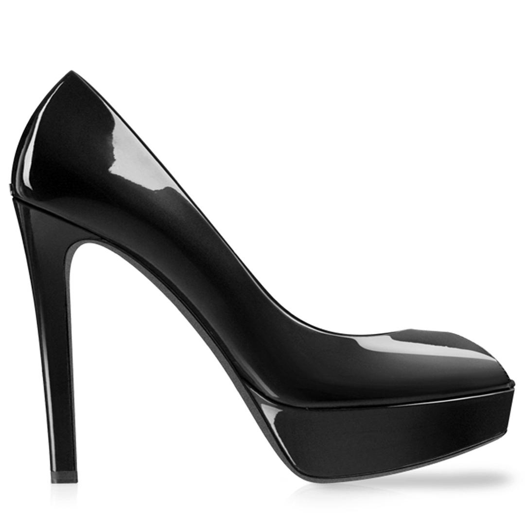 Black Heel Women Shoe png transparent
