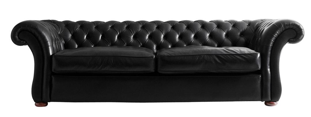 Black Leather Sofa png transparent