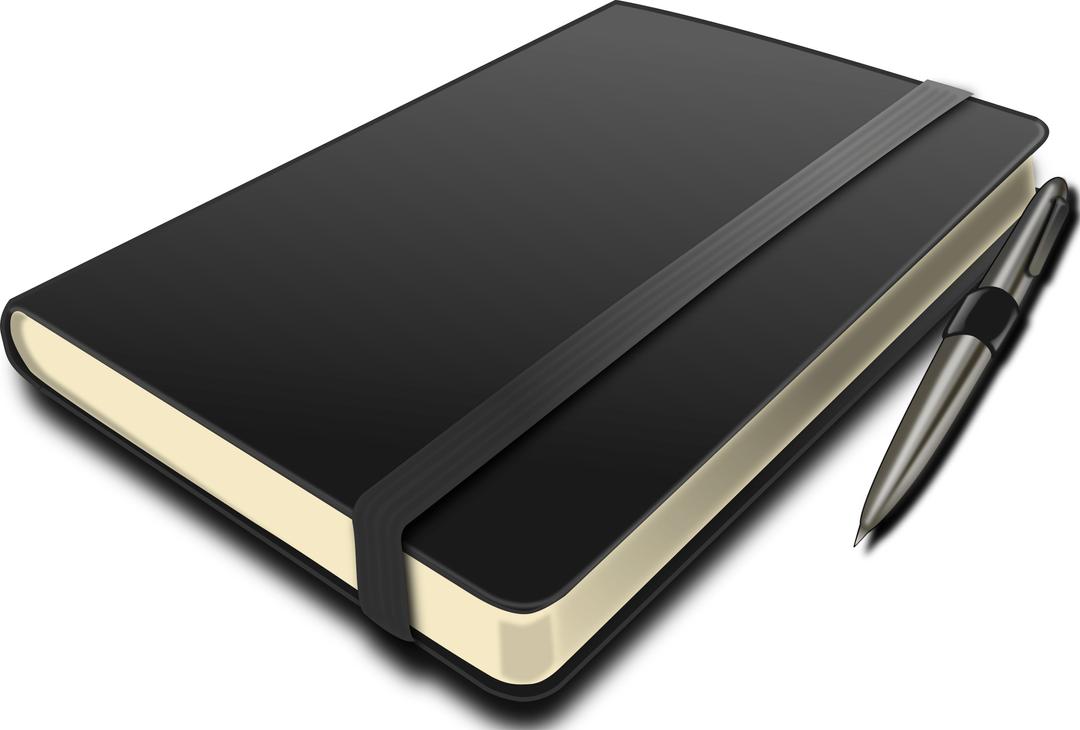 Black Notebook png transparent
