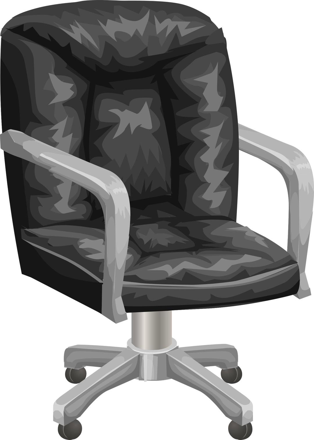 Black office chair from Glitch png transparent