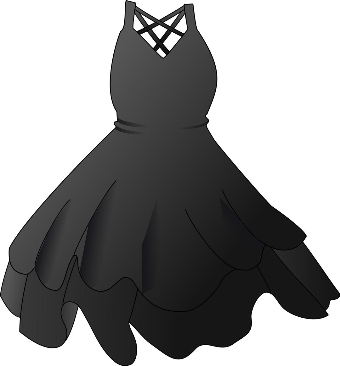 Black Party Dress png transparent