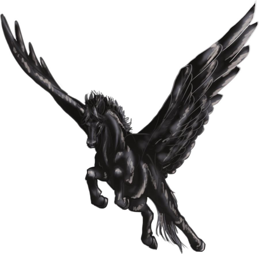 Black Pegasus png transparent