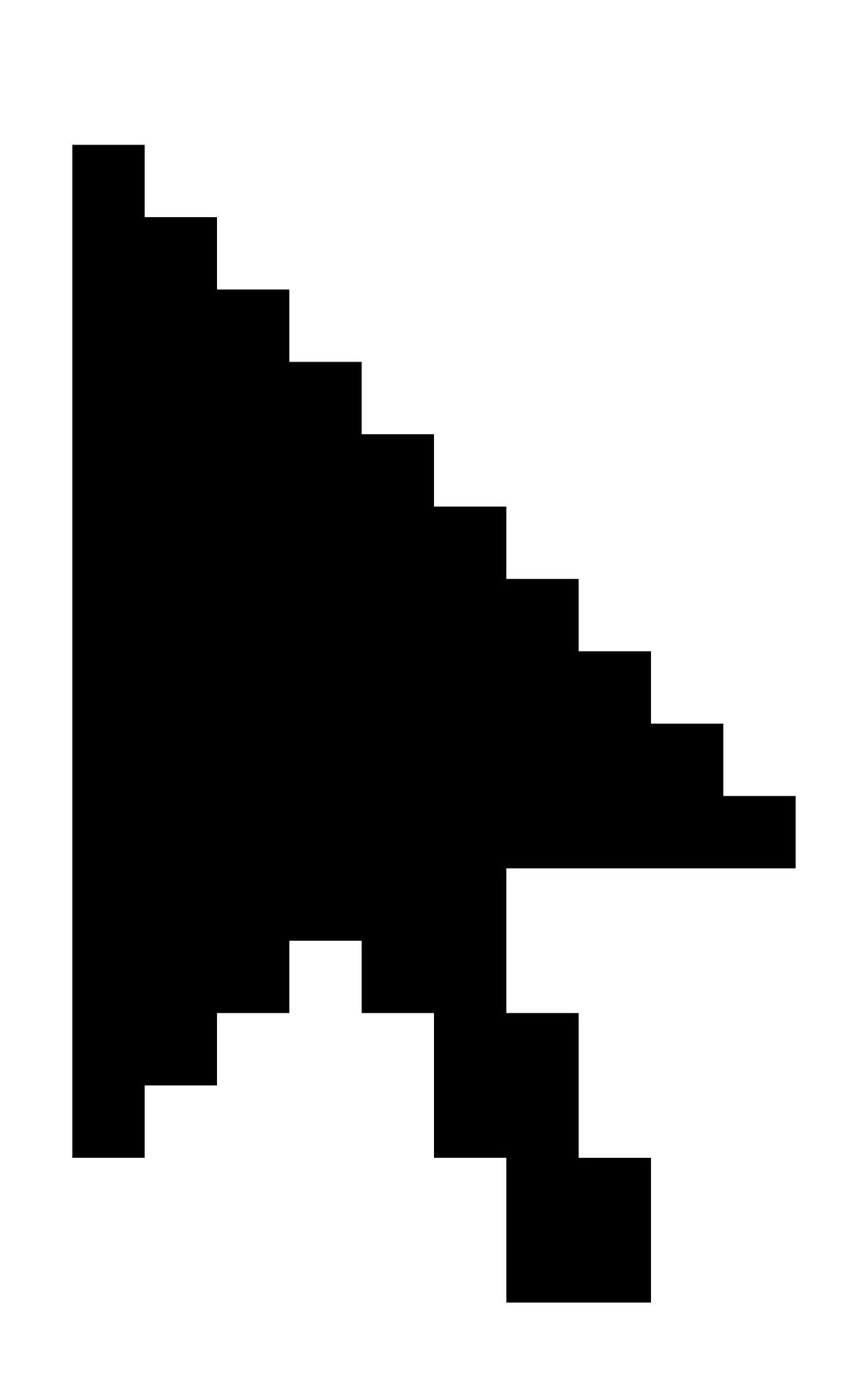 Black Pixel Mouse Cursor Arow (Fixed) png transparent