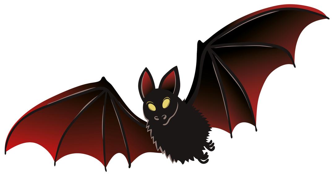 Black Red Bat png transparent