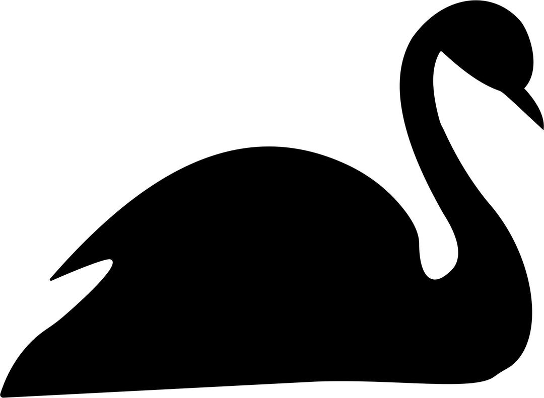 Black Swan Silhouette png transparent