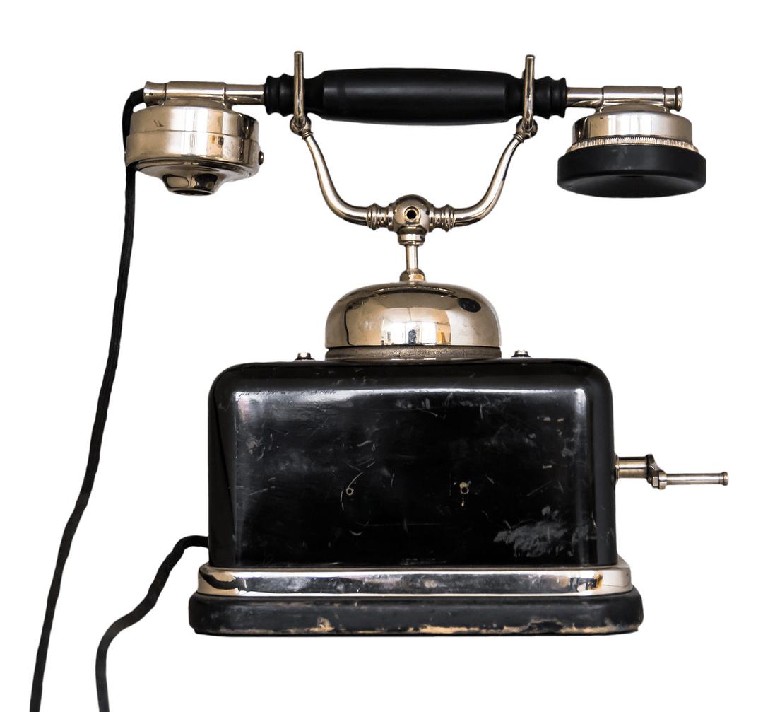 Black Vintage Telephone png transparent