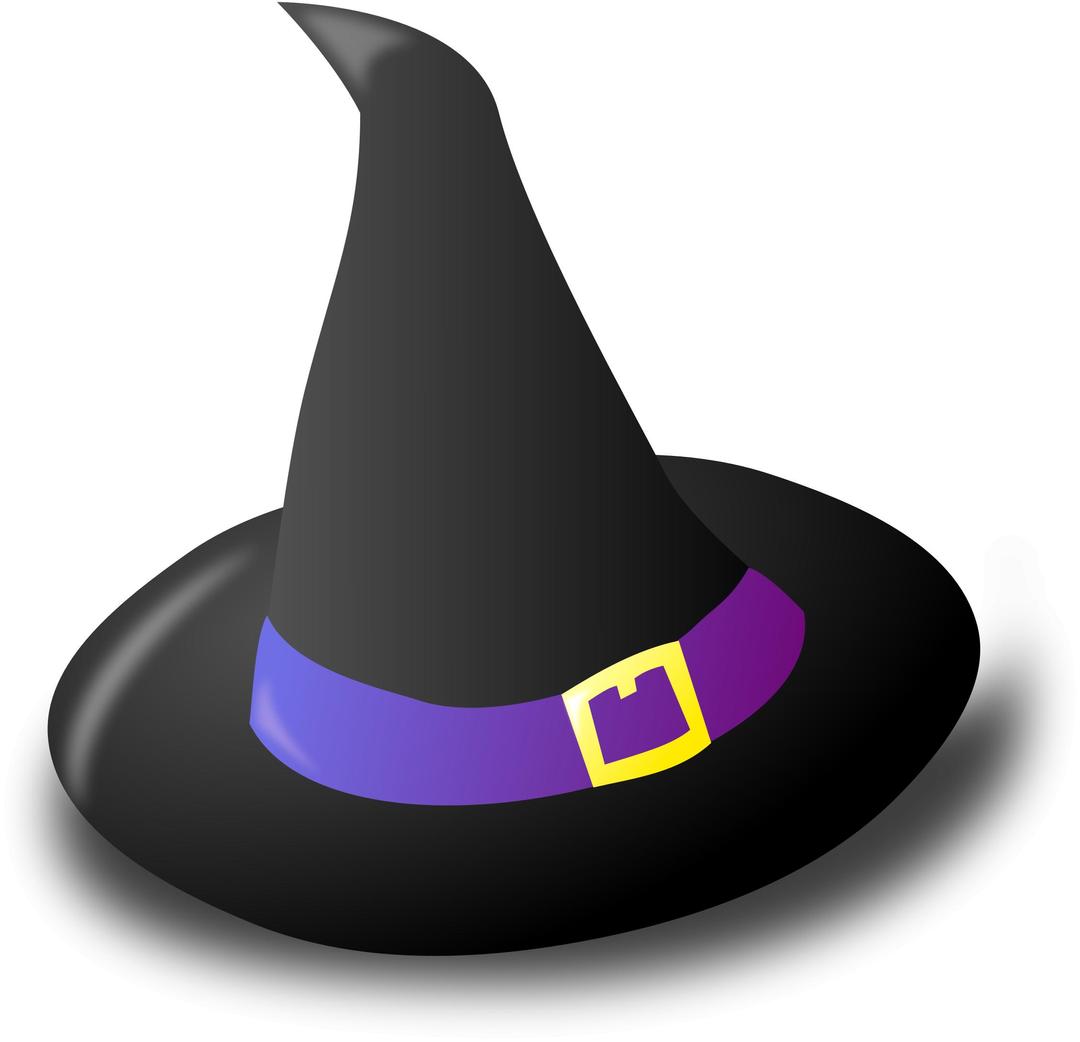 Black witch hat png transparent