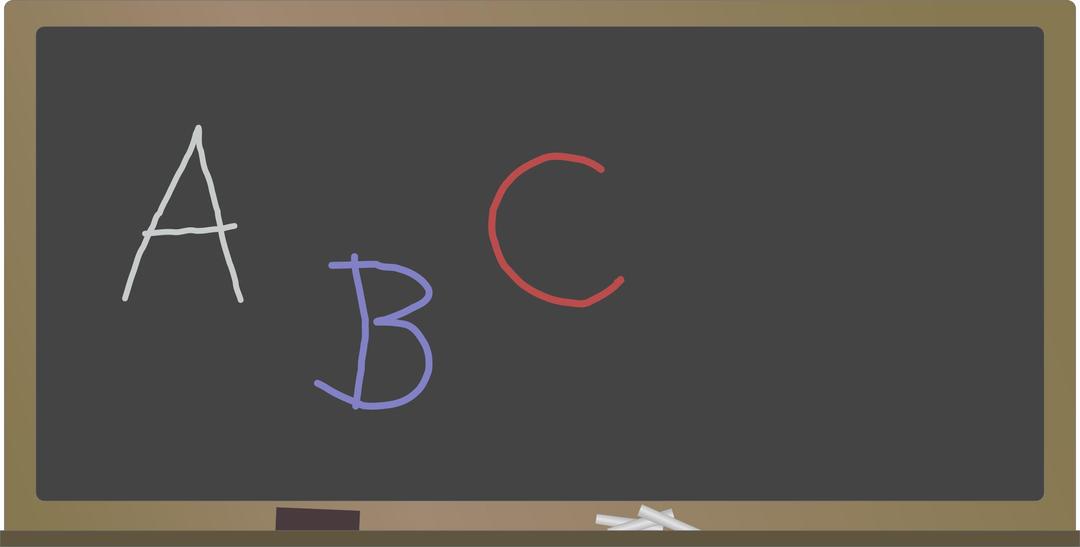 Blackboard with Letters png transparent