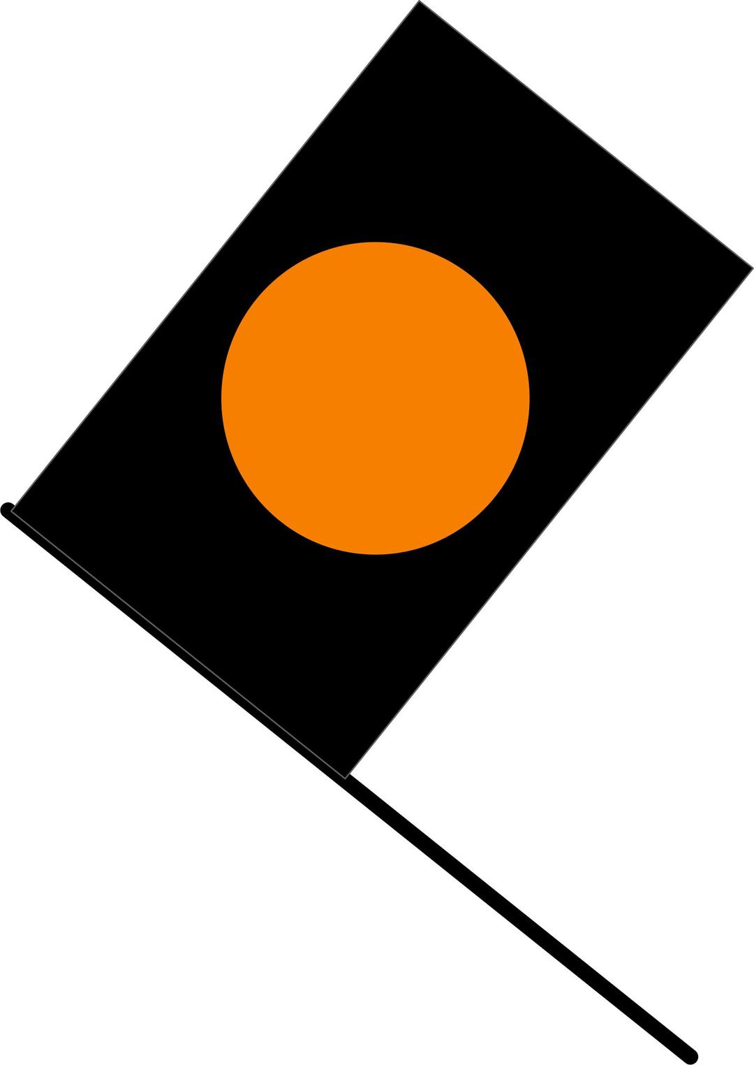 Black/orange flag png transparent