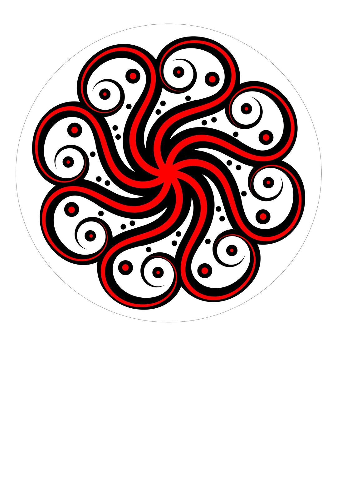 Black-red Abstract Octopus png transparent