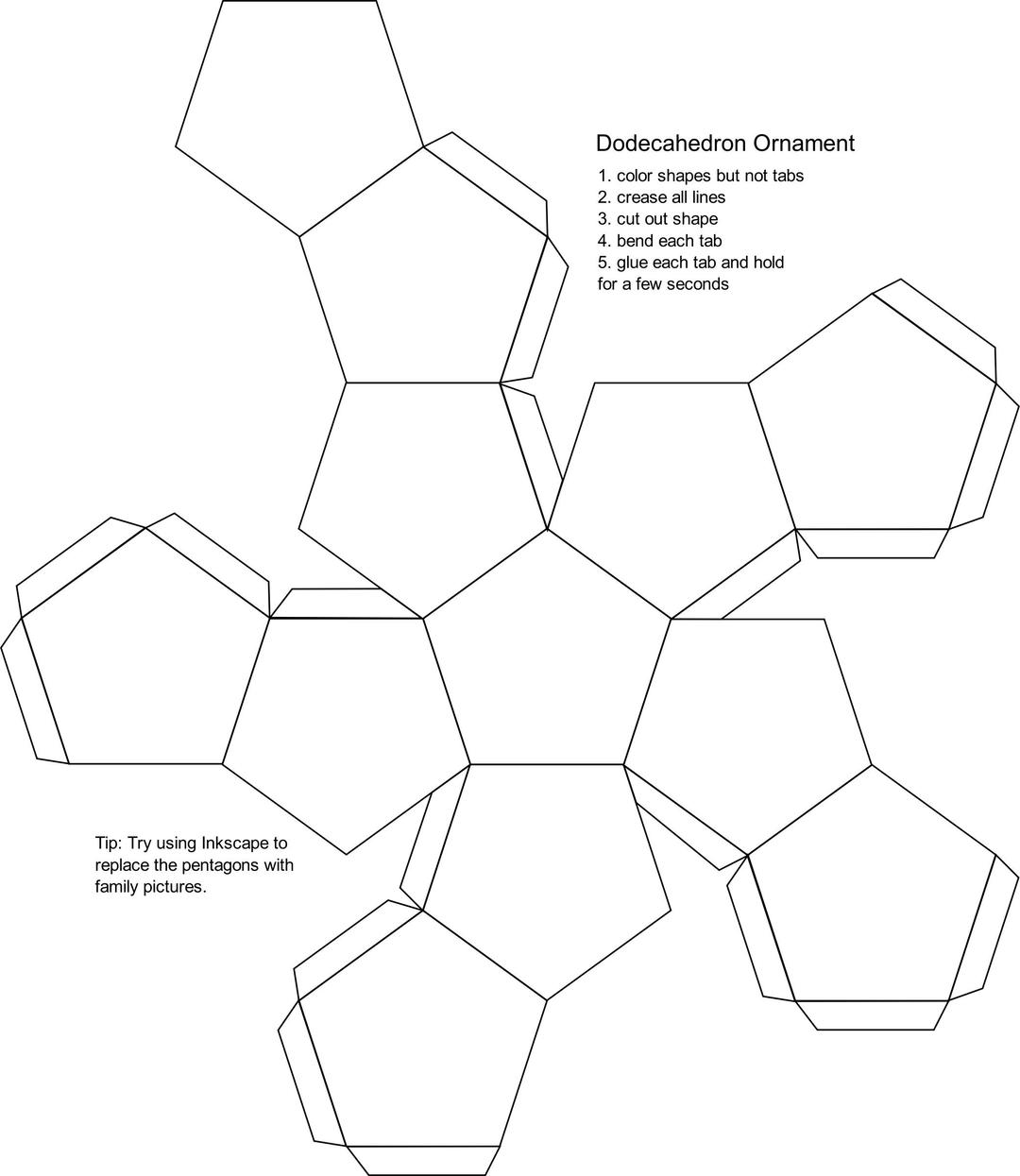 blank dodecahedron ornament png transparent