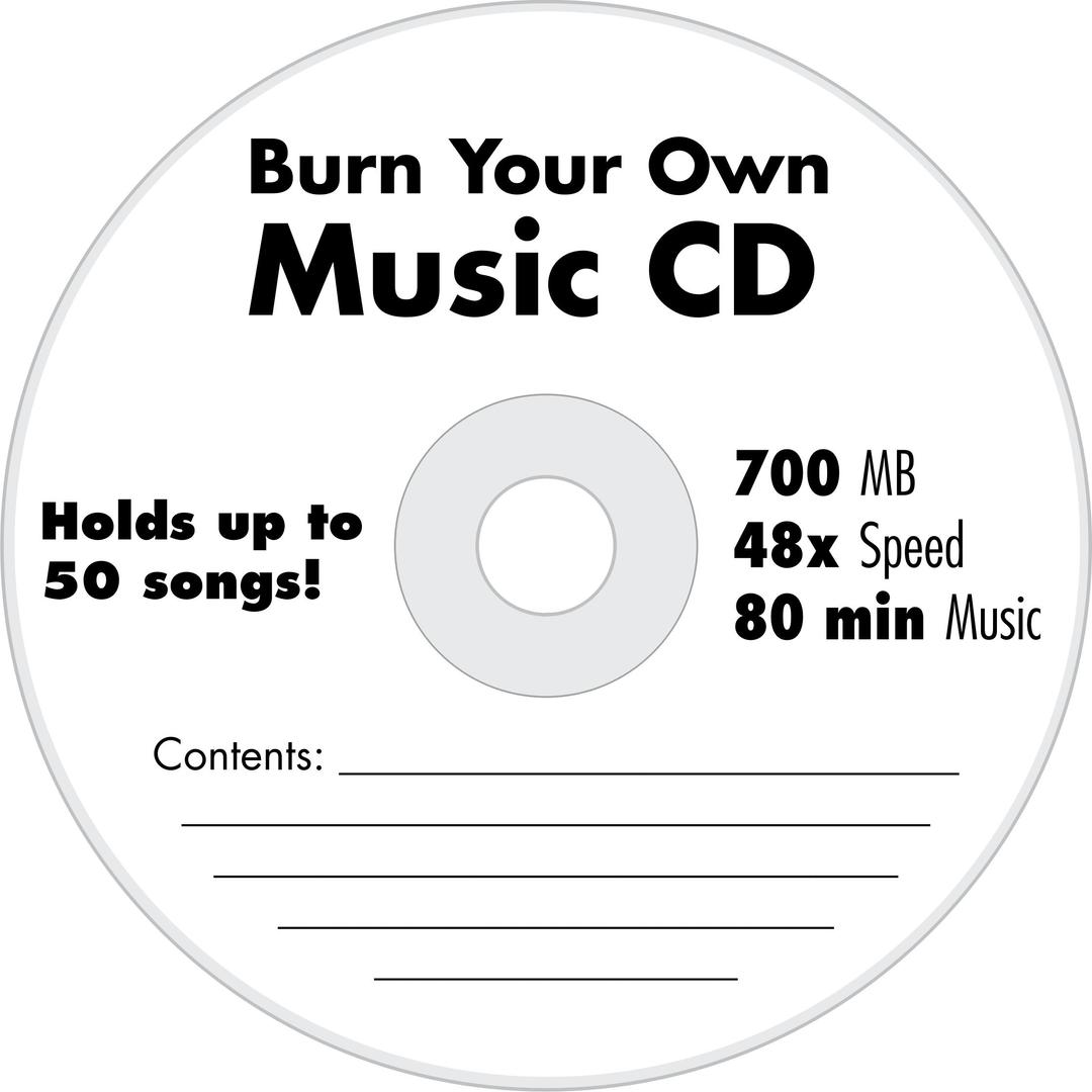 Blank Music CD png transparent