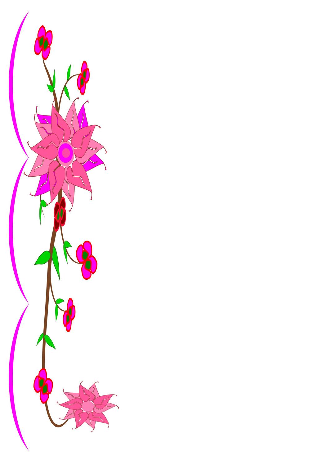 blank page with flowers png transparent