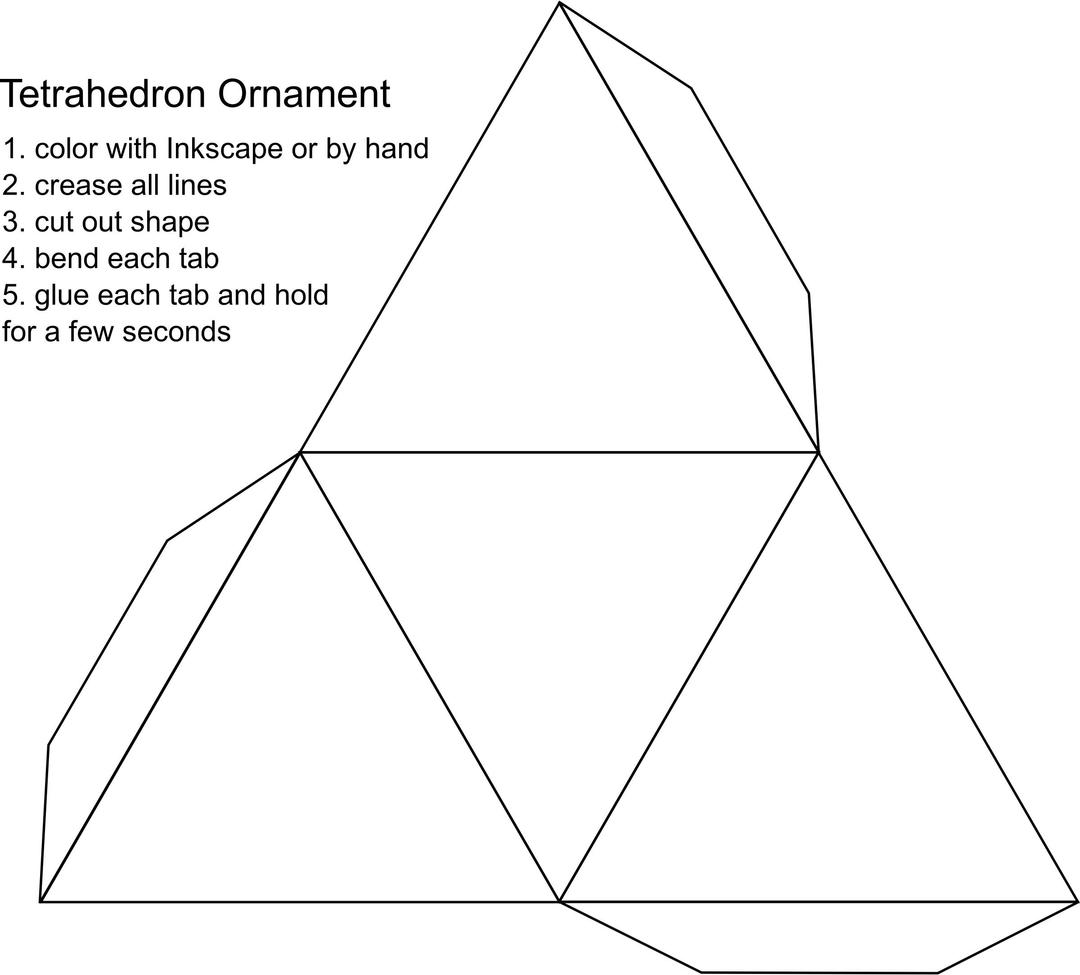 blank tetrahedron ornament png transparent