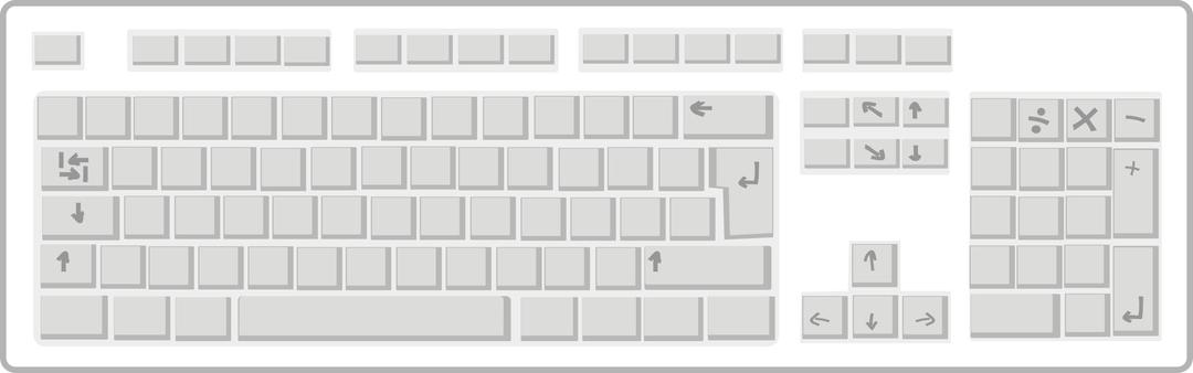 Blank White Keyboard png transparent