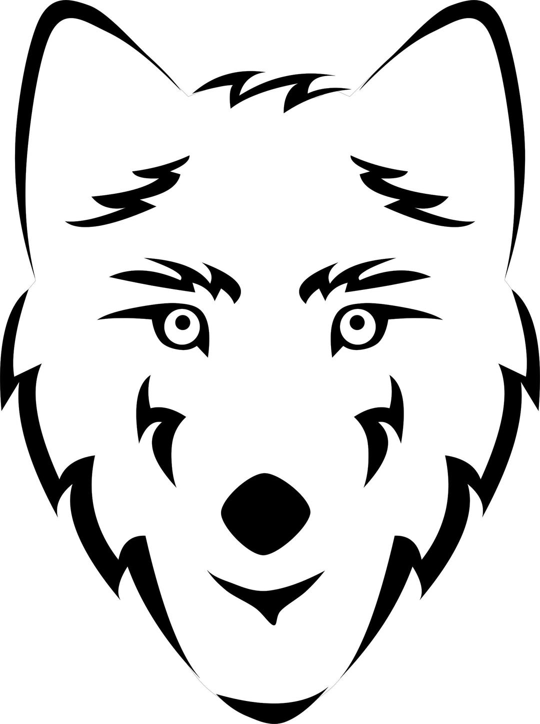 Blank Wolf Head (Stylized) png transparent