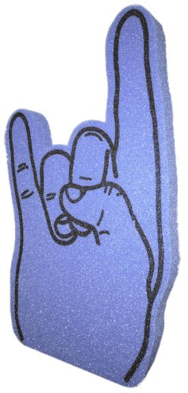 Bleu Rock Sign Foam Hand png transparent