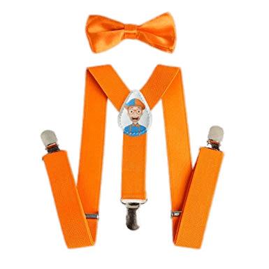 Blippi Suspenders and Bow Tie png transparent