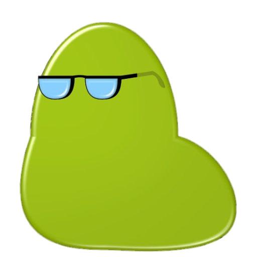 Blob With Glasses png transparent