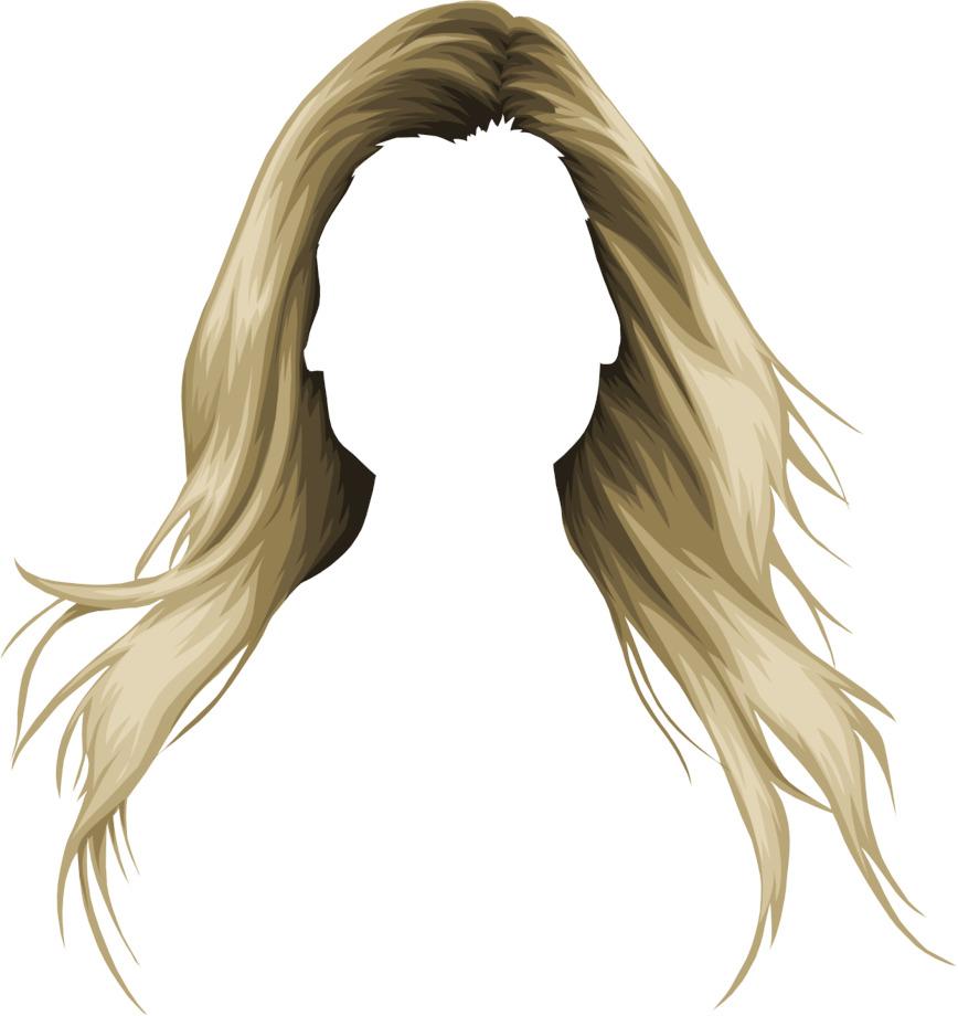 Blond Drawing Long Hair png transparent